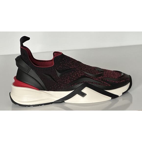 NIB 1050 Fendi Flow Men\'s Fabric Black/Red Sneakers 11 US (Fendi 10) 7E1504 IT main image 9